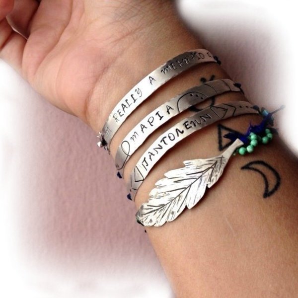 Ταυτότητα |Identity Bracelet | Ασήμι 925, χειροποίητο ασημένιο βραχιόλι με φράση, προσωποποιημένο, συμβολικό, βραχιόλι ταυτότητα
