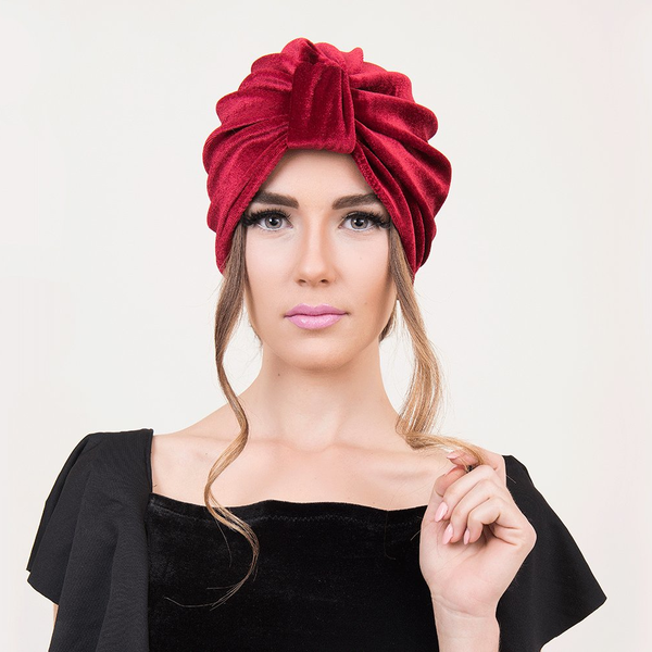 Bordeaux velvet Turban