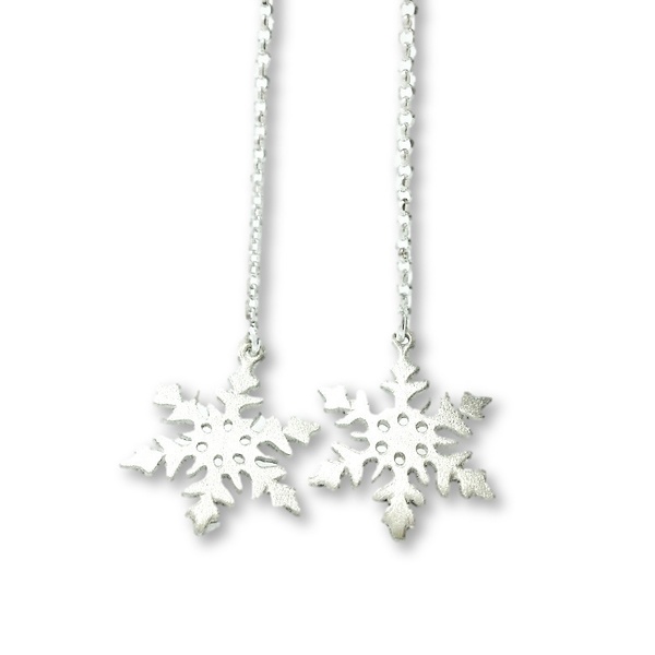 "Snowflakes" - Επάργυρα σκουλαρίκια σε σχήμα χιονονιφάδας!