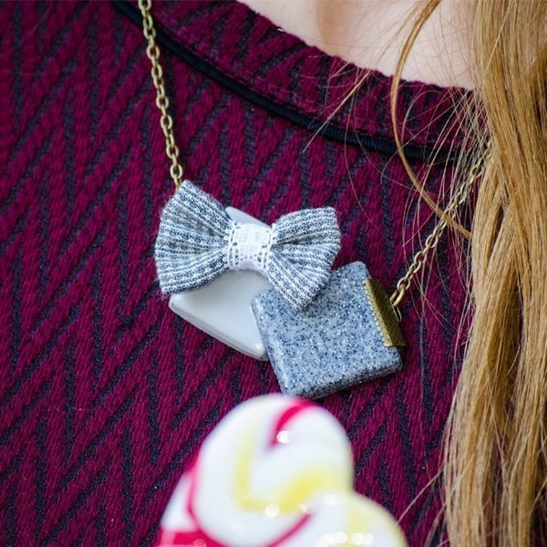 Square Bow Necklace