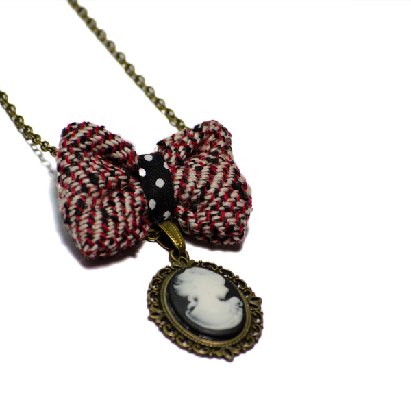 Black Cameo Necklace