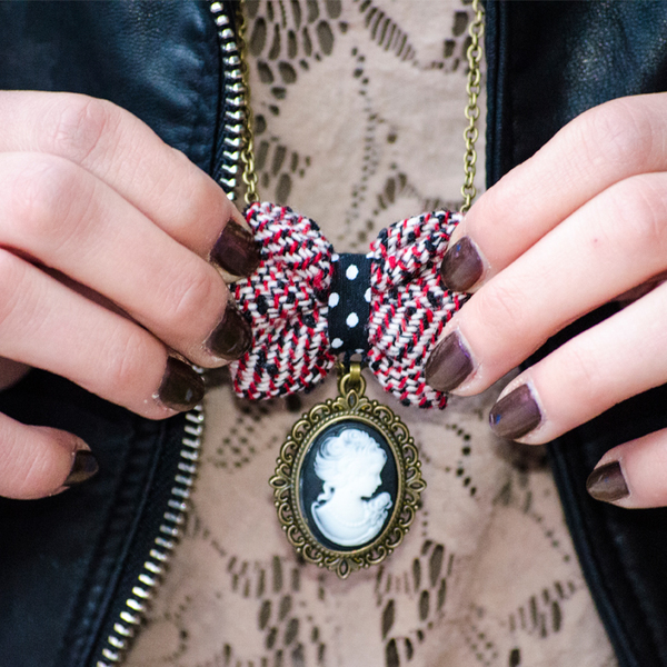 Black Cameo Necklace