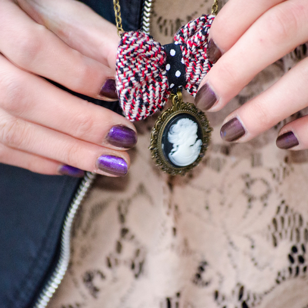 Black Cameo Necklace