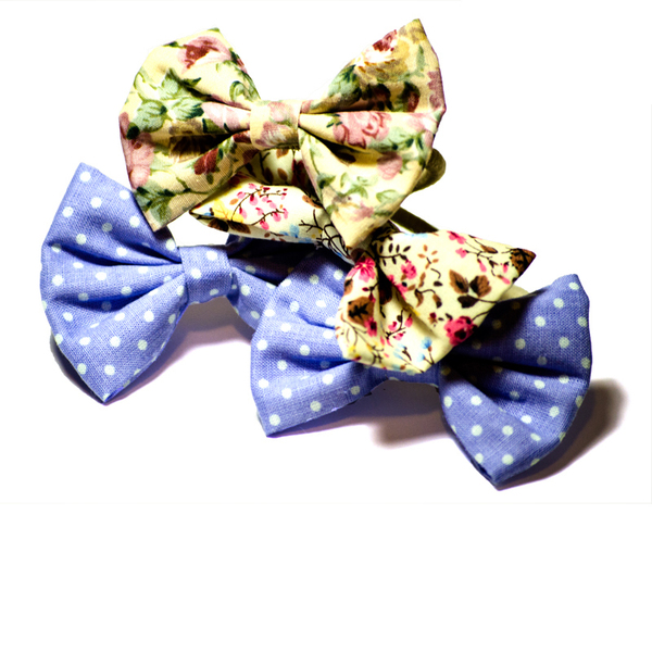 Σετ Ηair Bow Polka Dots Patterns Λαστιχάκια