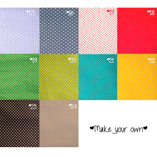 Σετ Ηair Bow Polka Dots Patterns Λαστιχάκια