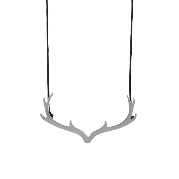 _deer antlers necklace - χειροποίητο κολιέ με κέρατα