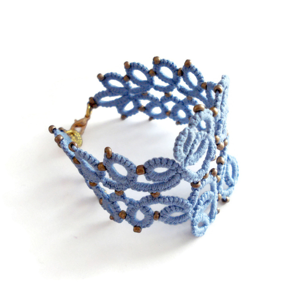 Romantic lace βραχιολι σε aquamarine