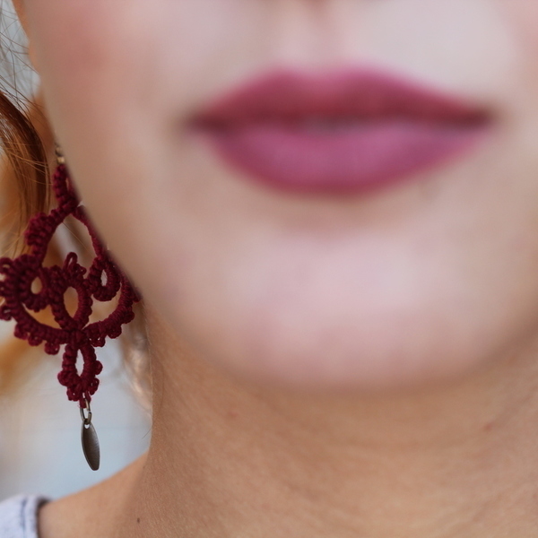Boho lace σκουλαρικια
