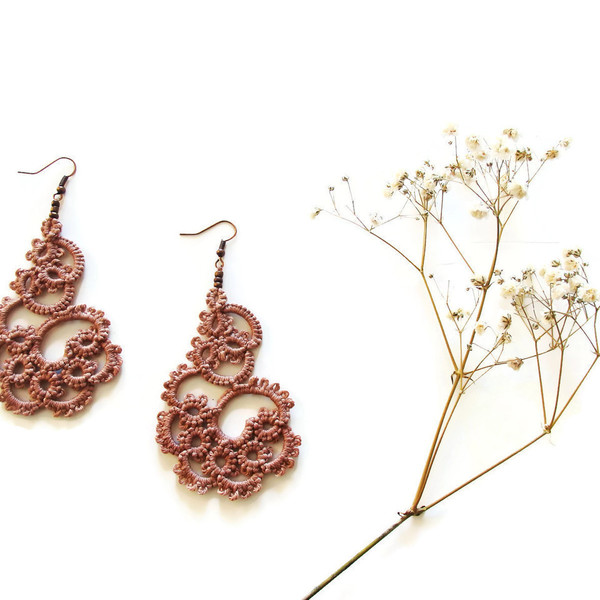 Romantic lace σκουλαρικια