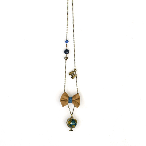 Αcross the Universe Necklace (κολιέ υδρόγειος σφαίρα)