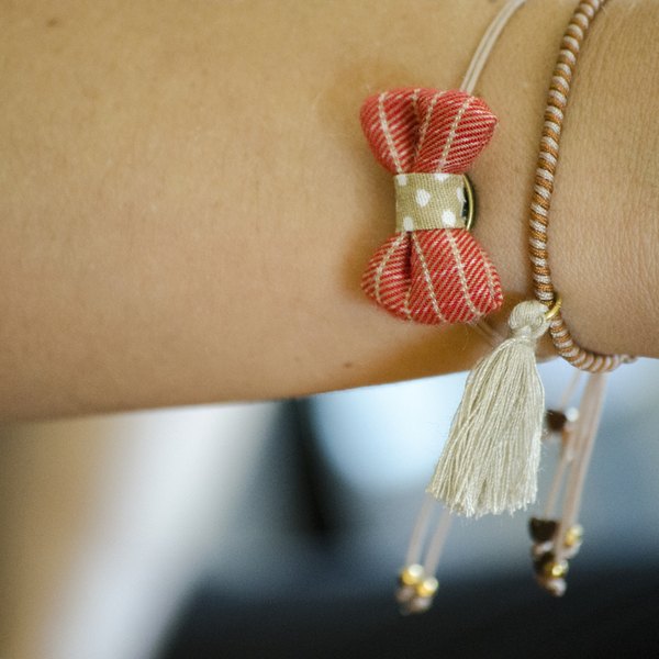 Bow Bracelets Set Red
