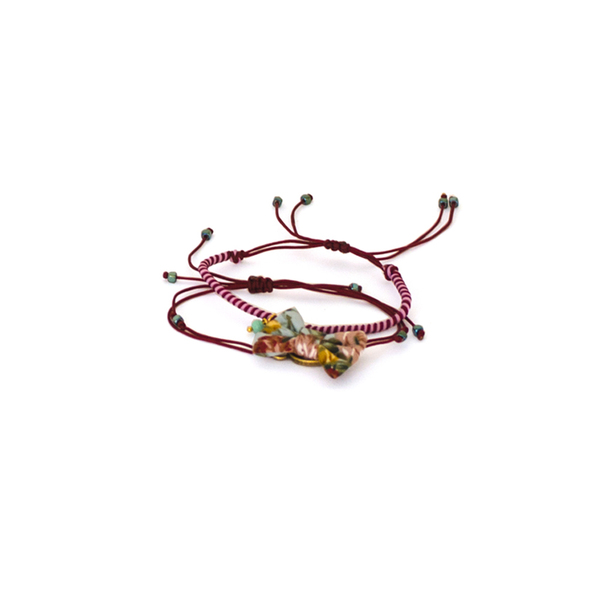 Bow Bracelets Set Floral