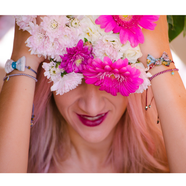 Bow Bracelets Set Floral