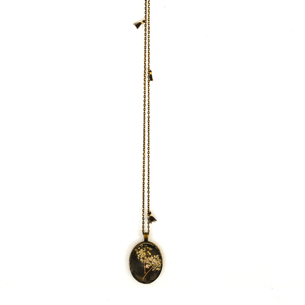 Black Flower Necklace