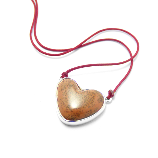 " Love pebble Necklace " - Χειροποίητο επάργυρο μενταγιόν με βότσαλο!