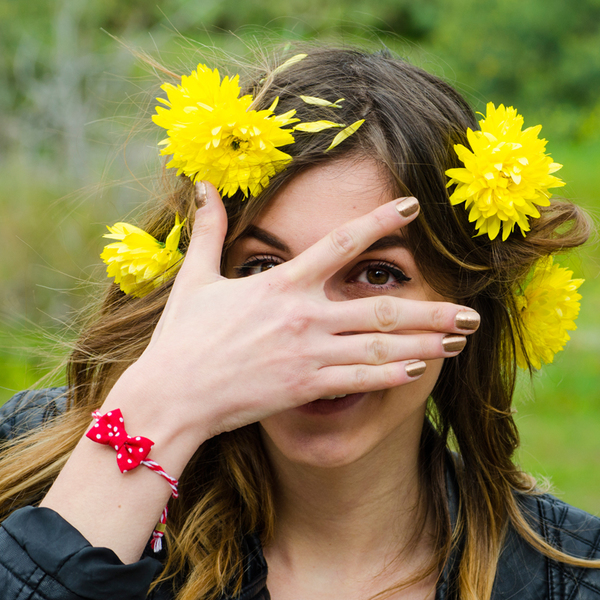 Playful March Red Polka Bow