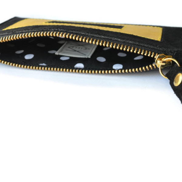 Puzzle δερμάτινο clutch