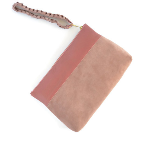Ivy Pouch σε σάπιο μήλο από δέρμα και suede