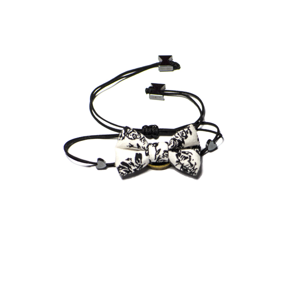 Black Rose Bow Bracelet