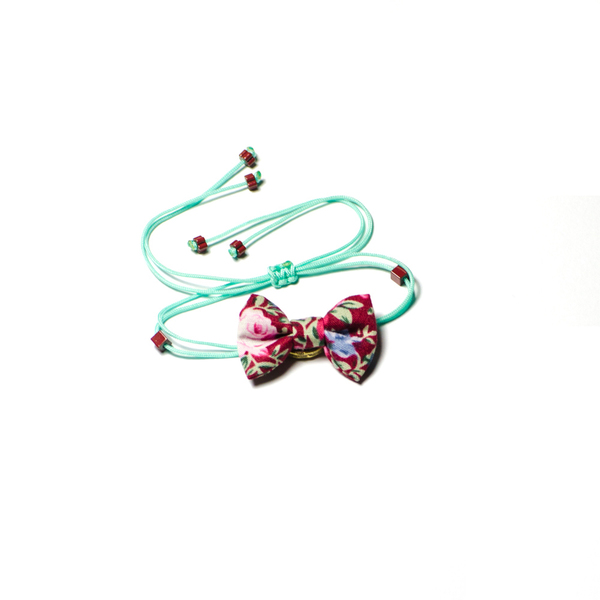 Red Floral Bow Bracelet