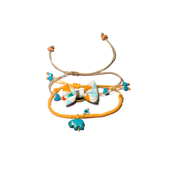 Bow Bracelets Set Geometric