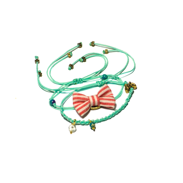 Bow Bracelets Set Watermelon