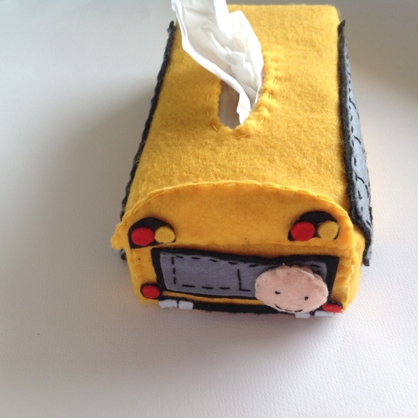Επιτραπέζια θηκη για χαρτομάντιλα "school bus"