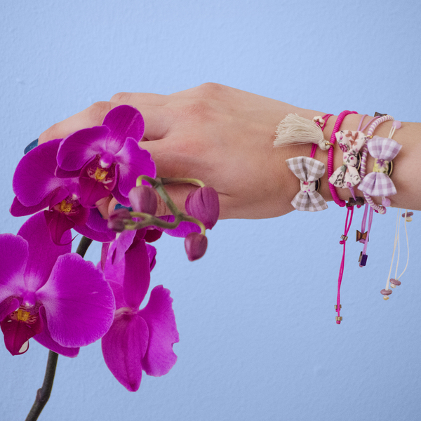 Bow Bracelets Set Violet