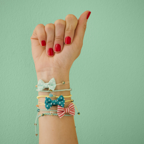 Bow Bracelets Set Watermelon