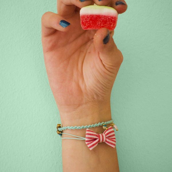 Bow Bracelets Set Watermelon