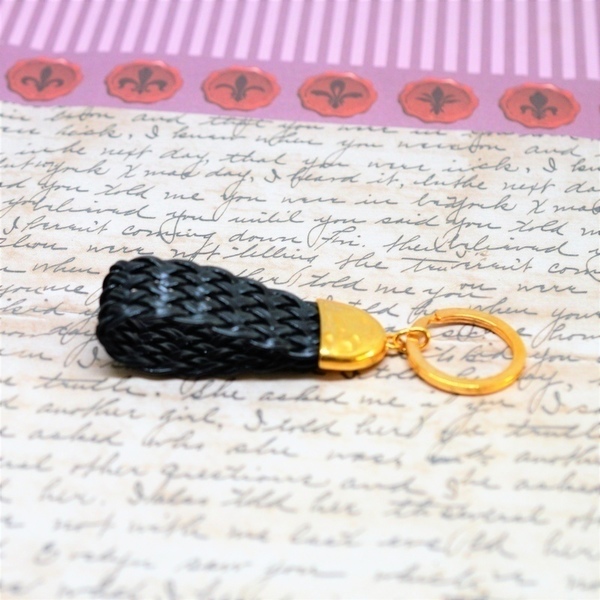 Μπρελόκ gold PU Leather black MP927