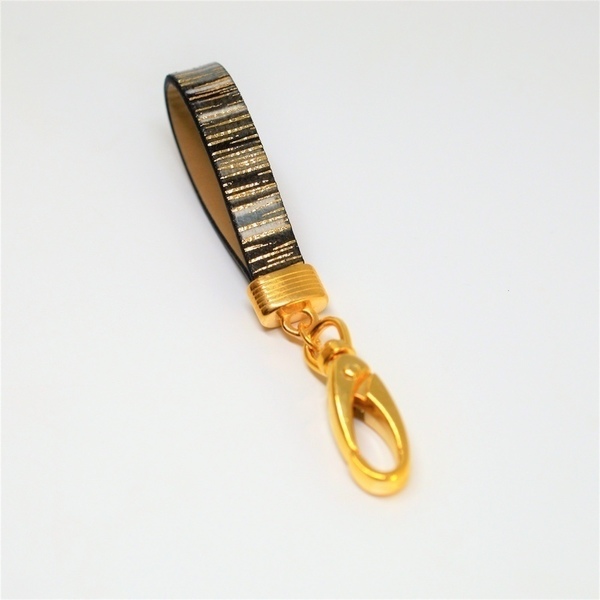 Μπρελόκ gold PU Leather black / gold MP932