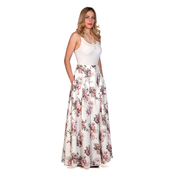 Vintage floral skirt μακριά