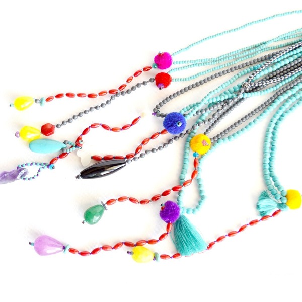 Ροζάριο summer chic με τιρκουάζ και κοράλλι