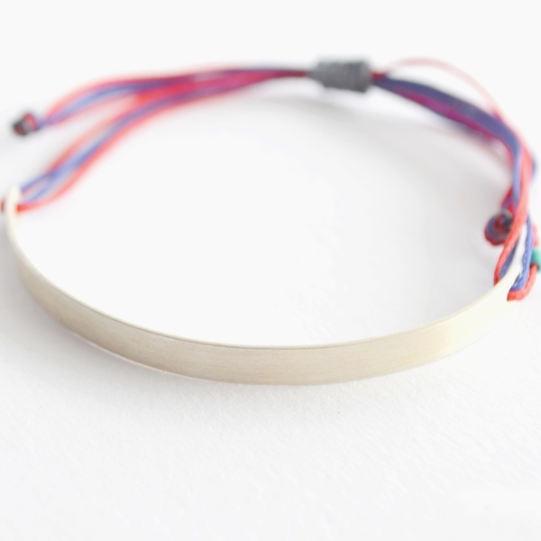 Χειροποίητο βραχιόλι Bangle 925 μακραμέ