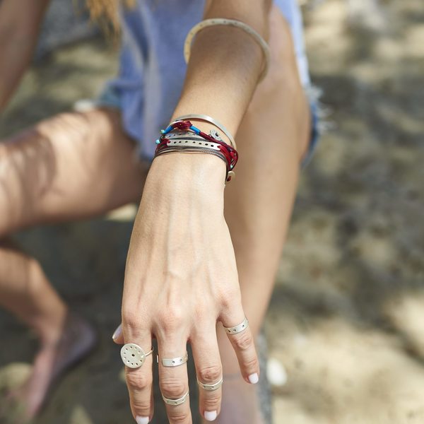 Χειροποίητο βραχιόλι Bangle 925 μακραμέ