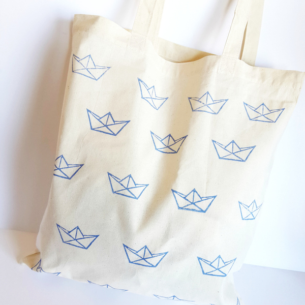Tote bag Origami Boat!