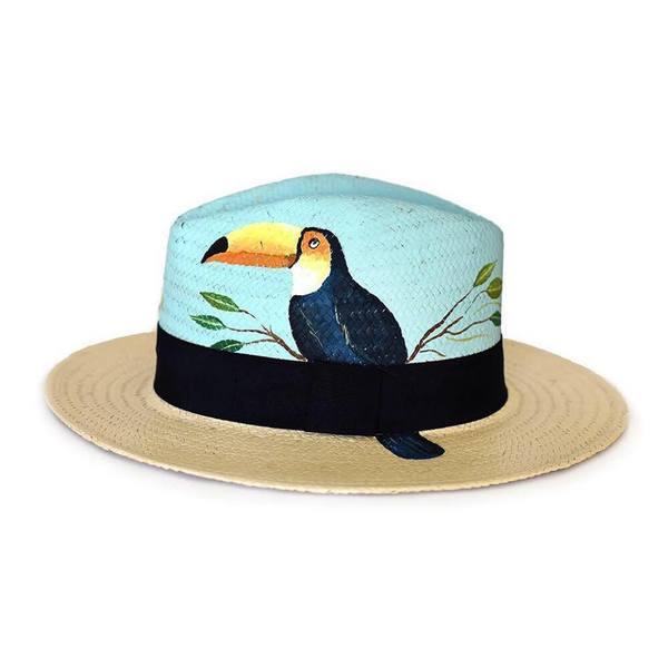 BLUE TOUCAN PANAMA HAT