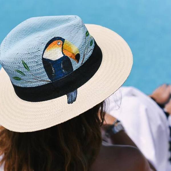 BLUE TOUCAN PANAMA HAT