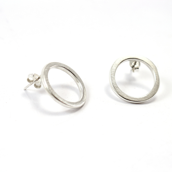 Silver "ring earrings"