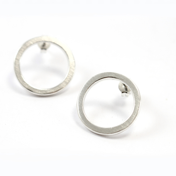 Silver "ring earrings"