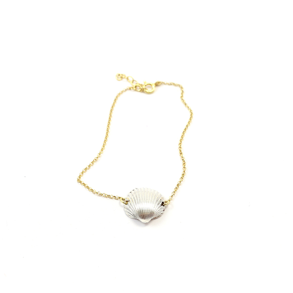 Silver shell bracelet