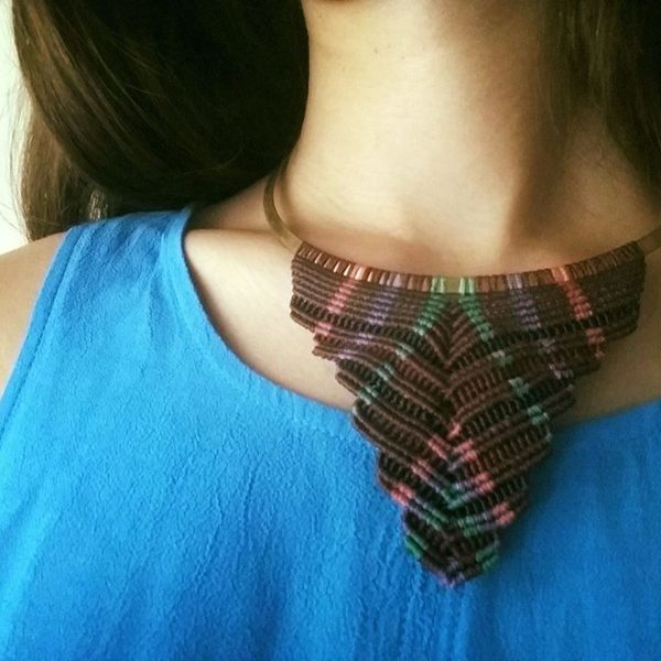 Boho, Vintage Style Κολιέ Μacrame