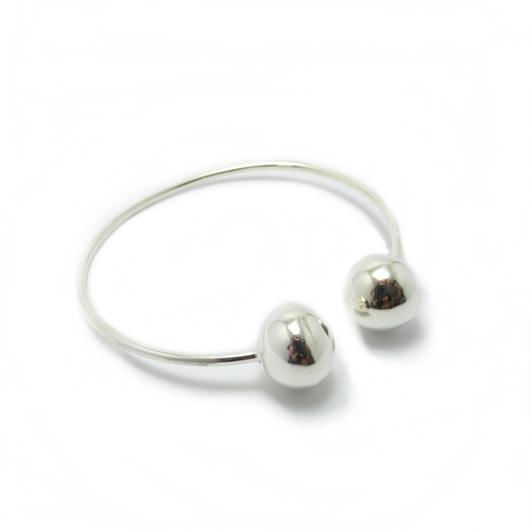 " Marble bracelet " - Χειροποίητο επάργυρο ή επίχρυσο βραχιόλι με 2 μπίλιες στις άκρες!
