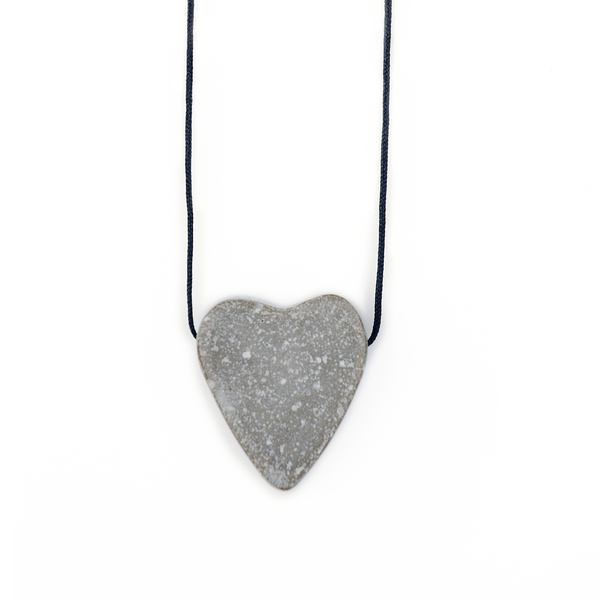 H E A R T Concrete Pendant-Χειροποίητο κρεμαστό καρδιά από τσιμέντο!