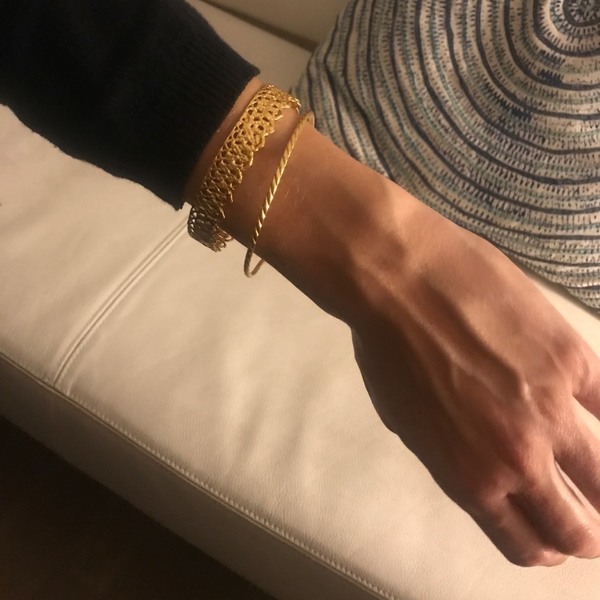 Twisted silver bracelet