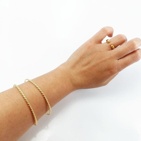 Twisted silver bracelet