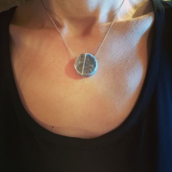 "A p o l l o n i a n " Circle Marble Necklace 925