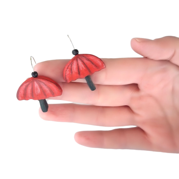 Σκουλαρίκια “Red Umbrellas”.