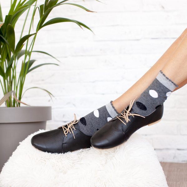 μαύρα δερμάτινα oxfords